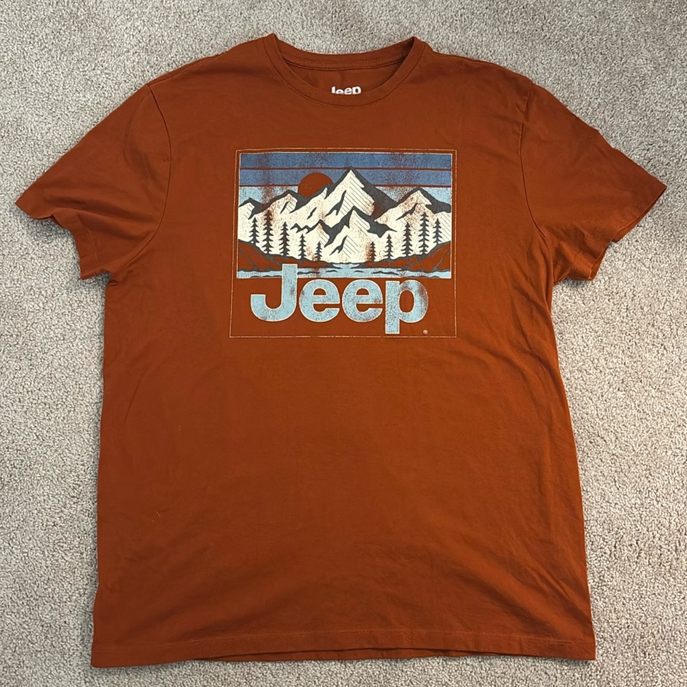 Vintage Jeep Car T-Shirt Orange